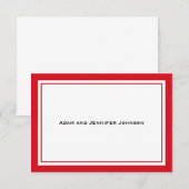 Cartes de remerciement générales (Rouge / Blanc) (Devant / Derrière)