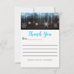 Cartes de remerciement Glacons gelés Hiver merveil