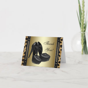 Cartes de remerciement Gold Leopard
