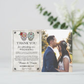 Cartes de remerciement Halloween crânes de sucre p (Debout devant)