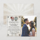 Cartes de remerciement Halloween crânes de sucre p (Devant / Derrière)