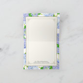 Cartes de Remerciement Hydrangea Bleu Dentelle Flo (Intérieur)
