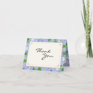 Cartes de Remerciement Hydrangea Bleu Dentelle Flo