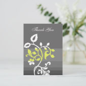 Cartes de remerciement jaune gris tendance (Debout devant)