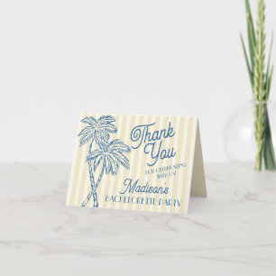 Cartes de remerciement Jaune Pastel de la Plage de