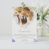 Cartes de Remerciement Mariage customisé (Debout devant)