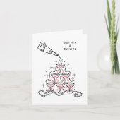 Cartes de remerciement Mariage Perles & Prosecco (Devant)