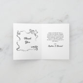Cartes de remerciement Mariage Perles & Prosecco (Intérieur)