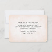 Cartes de Remerciement Mariage pour les pivoines r (Dos)