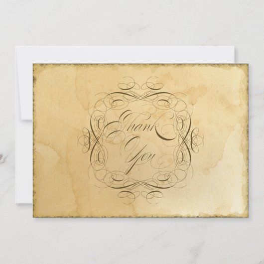 Cartes de Remerciement Mariage Vintage aux Taches  (Devant)