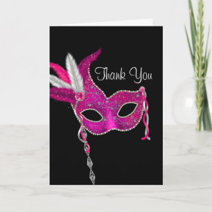 Cartes de remerciement Masque de Fête Mascarade Ro