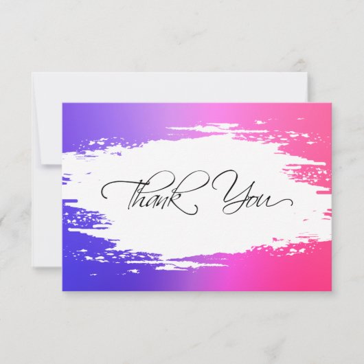 Cartes de remerciement miniatures tendance avec en (Devant)