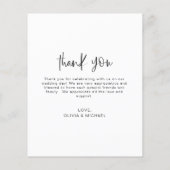 Cartes de remerciement minimalistes modernes à pet (Dos)