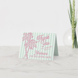 Cartes de remerciement Mint Palm Springs Pastel Be