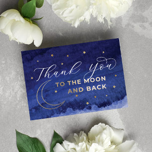 Cartes de remerciement modernes À la Lune et Retou