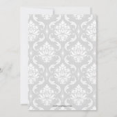 Cartes de Remerciement Monogramme Damassé Nom Jaun (Dos)