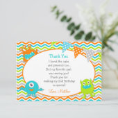 Cartes de remerciement monstre (Debout devant)