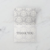 Cartes de remerciement noir et blanc à damier (Intérieur)