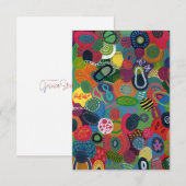 Cartes de remerciement / notes de la culture Cog (Devant / Derrière)