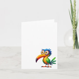 Cartes de remerciement Oiseau Fou Drôle #3