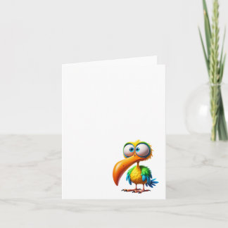 Cartes de remerciement Oiseau Fou Drôle #5