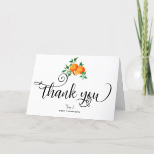 Cartes de remerciement orange Cutie