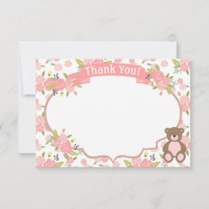 Cartes de remerciement Ourson Ourson en pique-niqu