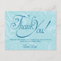 Cartes de remerciement pailletées pour Sweet Sixte