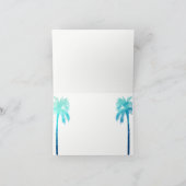 Cartes de remerciement Palmier Bleu sarcelle Orang (Intérieur)