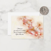 Cartes de Remerciement Papillon Abstrait (Devant/Arrière en situation)