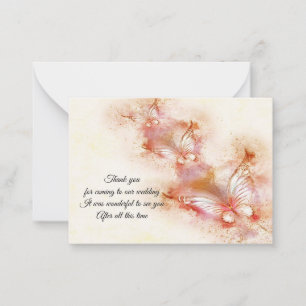 Cartes de Remerciement Papillon Abstrait
