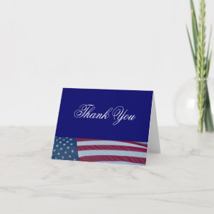 Cartes de remerciement patriotiques Drapeau Améric