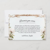 Cartes de remerciement Perles élégantes et Prosecc (Dos)