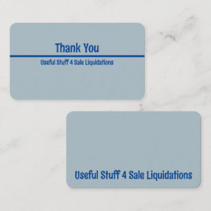 Cartes de remerciement personnalisables Bleu Simpl
