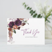 Cartes de remerciement personnalisées à motif flor (Debout devant)