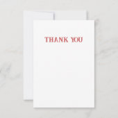 Cartes de remerciement personnalisées avec initial (Dos)