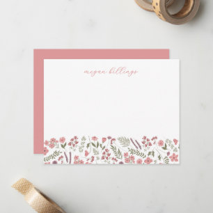 Cartes de remerciement personnalisées Fleur sauvag