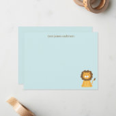 Cartes de remerciement personnalisées Lion de dess (Devant/Arrière en situation)