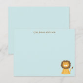 Cartes de remerciement personnalisées Lion de dess (Devant / Derrière)