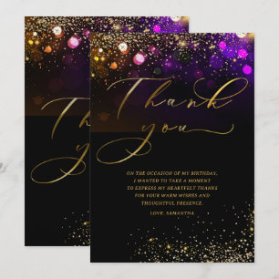 Cartes de remerciement personnalisées pour anniver