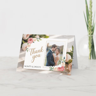 Cartes de remerciement personnalisées pour mariage