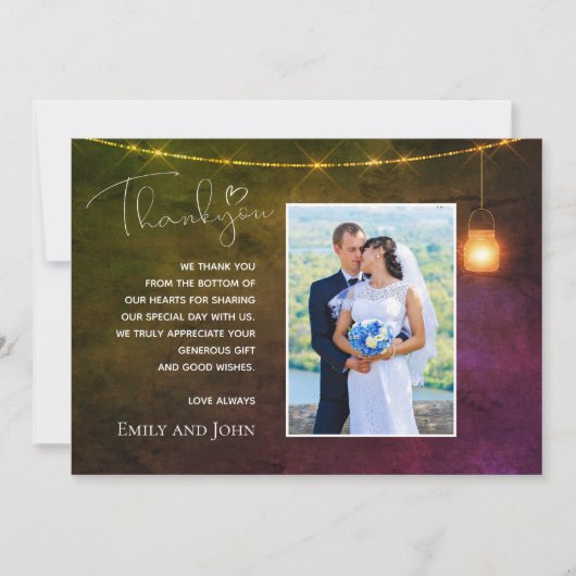 Cartes de remerciement photo aux couleurs automnal (Devant)