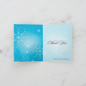 Cartes de remerciement photo avec flocons de neige (Intérieur)