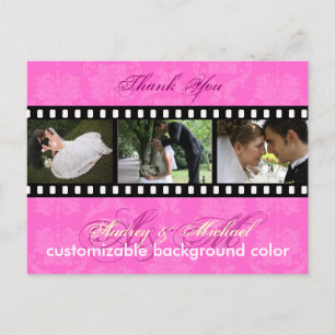 Cartes de remerciement photo couleur/Damask DIY