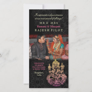 Cartes de remerciement photo de mariage indien ind