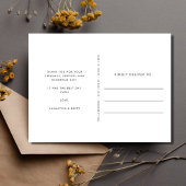 Cartes de remerciement photo de mariage simples