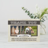 Cartes de remerciement photo de mariage western vi (Debout devant)