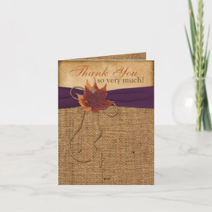Cartes de remerciement photo toile de jute FAUSSE