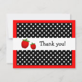 Cartes de remerciement plates aux fraises rouges m (Dos)