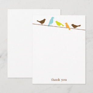 Cartes de remerciement plates Birds on a Wire